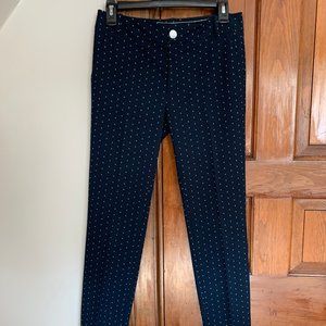 Tommy Hilfiger navy with white design trousers, size 2